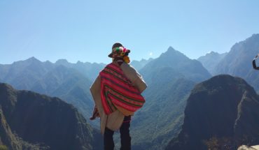 shaman looking at mountains